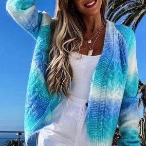 Ombre Blue Cardigan